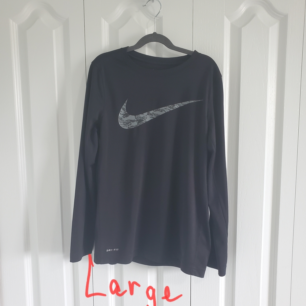 Nike Black Dri-FIT Long Sleeve Tee
